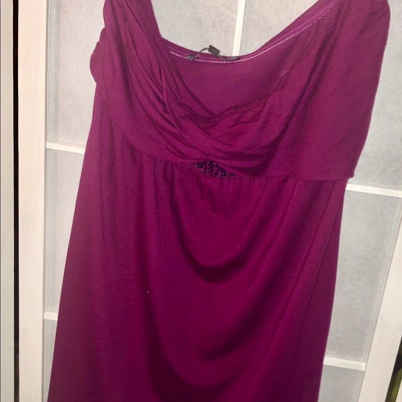 Express Hot Pink Sequin Strapless Blouse - Picture 6 of 7